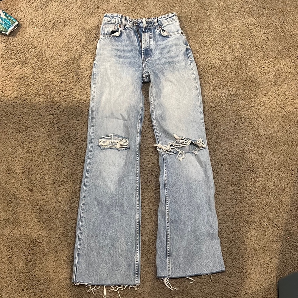 Zara wide leg jeans size 2